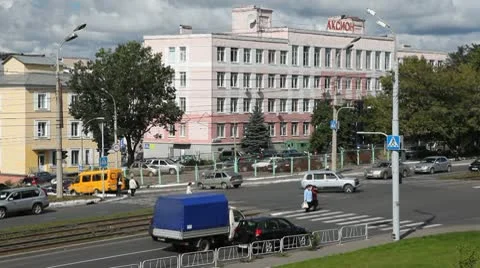 Street in Izhevsk Stock Footage 10593570