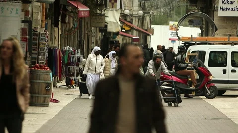 Street of Jerusalem 4 Stock Footage 49700542