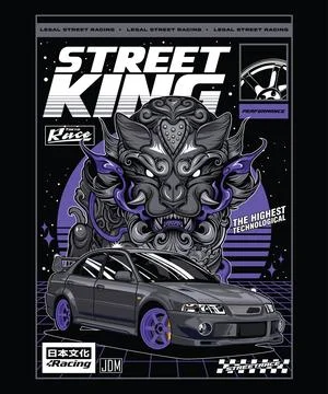 Street King Stock Illustration