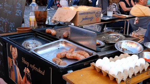 Street kitchen in Buenos Aires Stock Footage 129376811