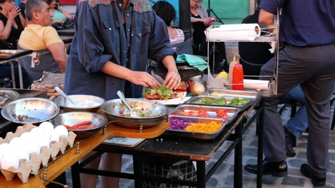 Street kitchen in Buenos Aires Stock Footage 135683075
