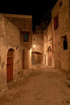 The street of the knights Stock Photos