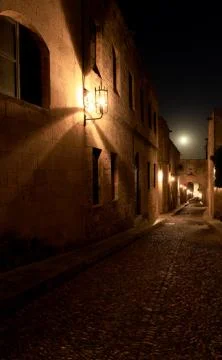 The street of the knights Stock Photos