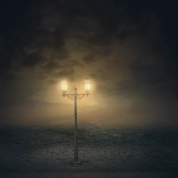 Street lamp with background Stock Illustration