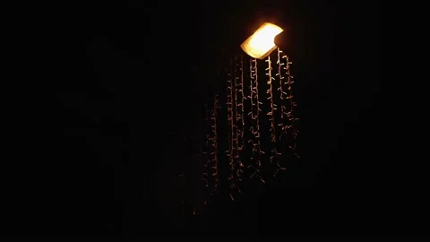 Street lamp at night Stock Footage 158232017