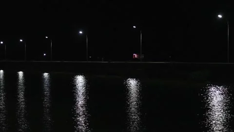 Street lamp by the river Video stock 277675733