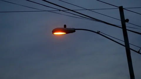 Street Lamp Timelapse Stock Footage 83420414