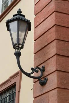 Street lamp on the wall 写真素材