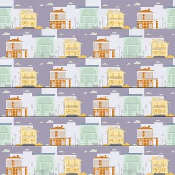 Street landscape pattern. Stock Illustration