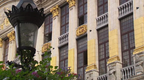 Street lantern in Brussels Stock Footage 57257658