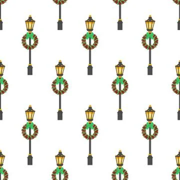 Street lantern pattern Stock Illustration