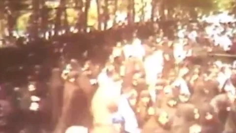 Street-level documentation of Iranian Revolution crowd activity 스톡 동영상 325858697