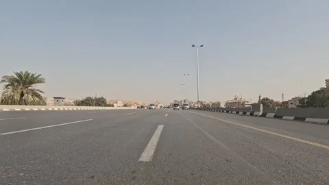 Street Level Perspective Driving the Cairo Ring Road Through the Giant Capital Stock-Footage 329834852