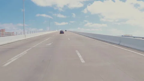 Street level tracking shot of Royal Towers Atlantis Paradise Island Bahamas Stock Footage 281149596