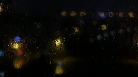 The street light array on the water windows like a piece of abstract art Stock Footage 95834175