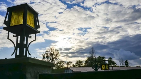 Street light clouds Stock Footage 82281815