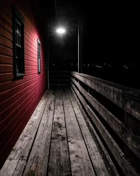 Street light on the dock Stock Photos