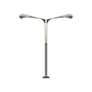 Street light flat lamp vector post city illustration pole isolated lantern ur Illustration