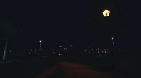 Street light flickering on and off Stock Footage 65062295