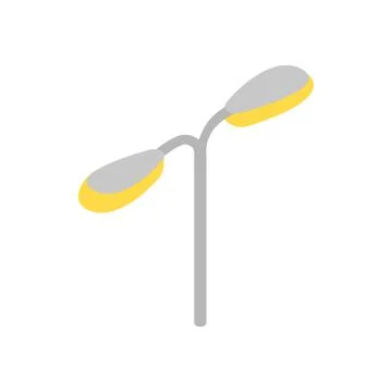 Street light icon, isometric 3d style Stock Illustration