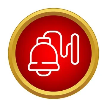 Street light icon in red circle button vector 스톡 일러스트