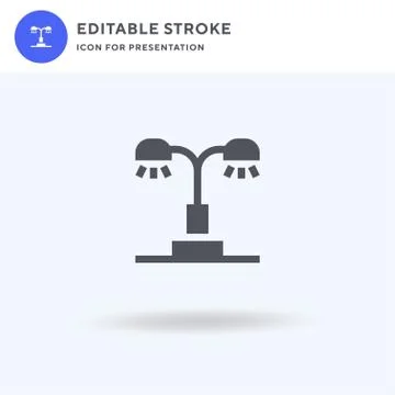 Street Light icon vector, filled flat sign, solid pictogram isolated on white Illustrazione stock