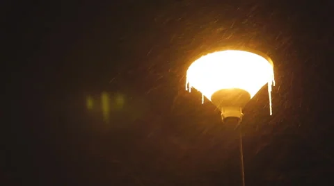 Street light lamp at night Stock Footage 66476838