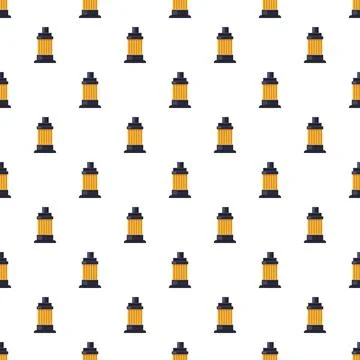 Street light lamp seamless repeating pattern illustration Stock Illustration