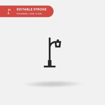 Street Light Simple vector icon. Illustration symbol design template for web  Stock Illustration