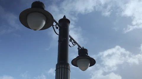 Street Light - Timelapse with clouds Video stock 46942098