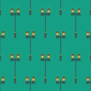 Street lighter pattern Stock Illustration