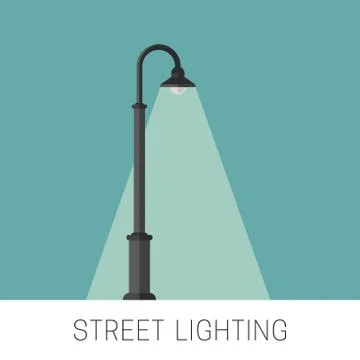 Street lighting banner 스톡 일러스트