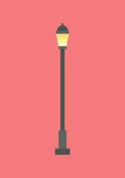 Street lighting flat style Stock Illustration