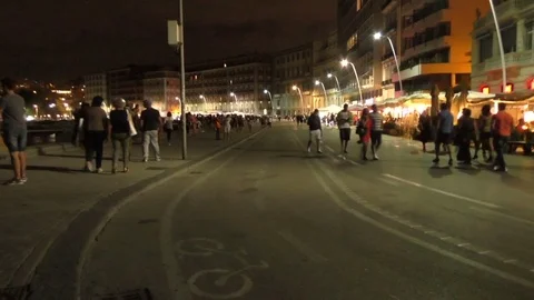 Street Lights in Naples Video stock 81066803