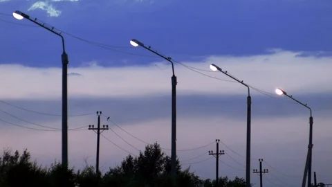 Street lights. Stop motion Video stock 112392457
