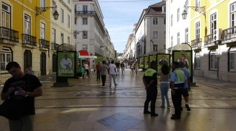 Street in Lisbon Stock Footage 41804700