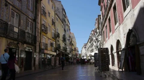 Street in Lisbon Stock Footage 41804753