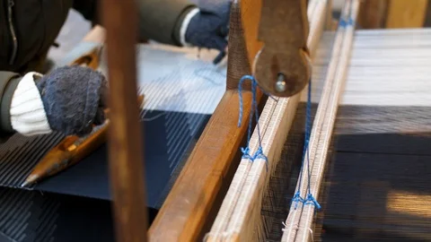 On the street on a loom Stock Footage 125957930