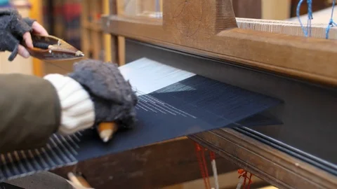 On the street on a loom Stock Footage 125958286