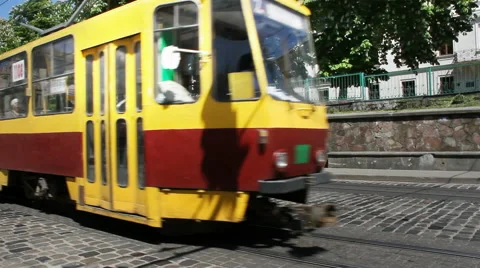 On the street in Lviv. Stockbeeldmateriaal 40728233