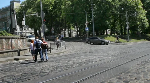 On the street in Lviv. Stockbeeldmateriaal 40728242