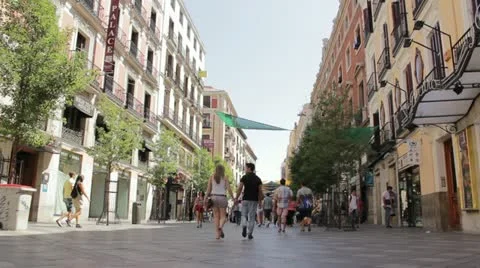 Street Madrid Stock Footage 12102191