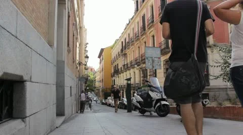 Street Madrid Stock Footage 12134448