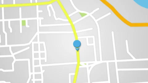 Street map GPS navigator seamless loop Stockbeeldmateriaal 36928554
