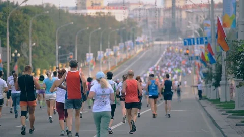Street marathon Stock Footage 94831068