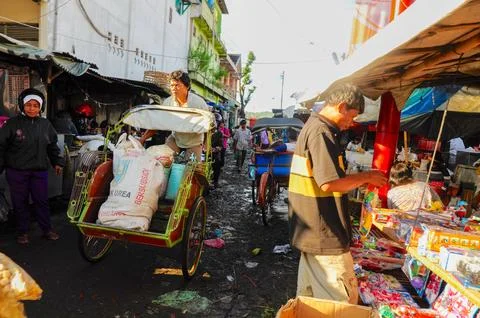 Street market in Central Java Stock Photos