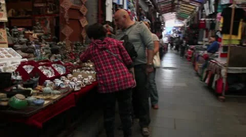 Street market Stock Footage 10574962
