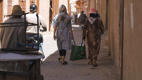 Street of Marrakech, Medina Video stock 108612331