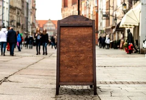 Street Menu Board In Use Stock Photos