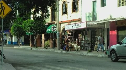 Street in Mexico Stock Footage 10804628
